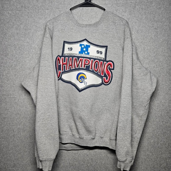 NFC Championship Pullover Sweatshirt 1999 Rams Champions - Picture 1 of 8